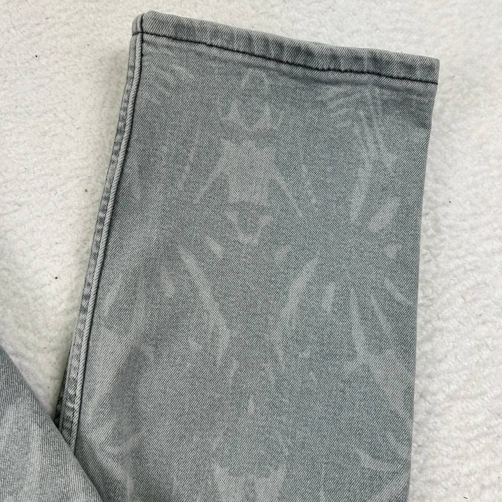 Levis 511 Jeans Mens 36x29 Gray White Leaf Print Slim Fit Stretch Denim Pants